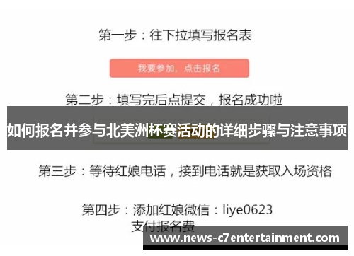 如何报名并参与北美洲杯赛活动的详细步骤与注意事项